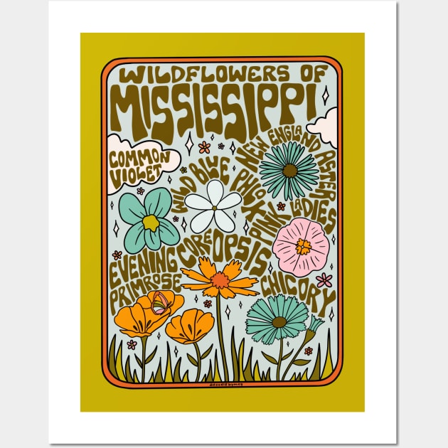 Mississippi Wildflowers Wall Art by Doodle by Meg